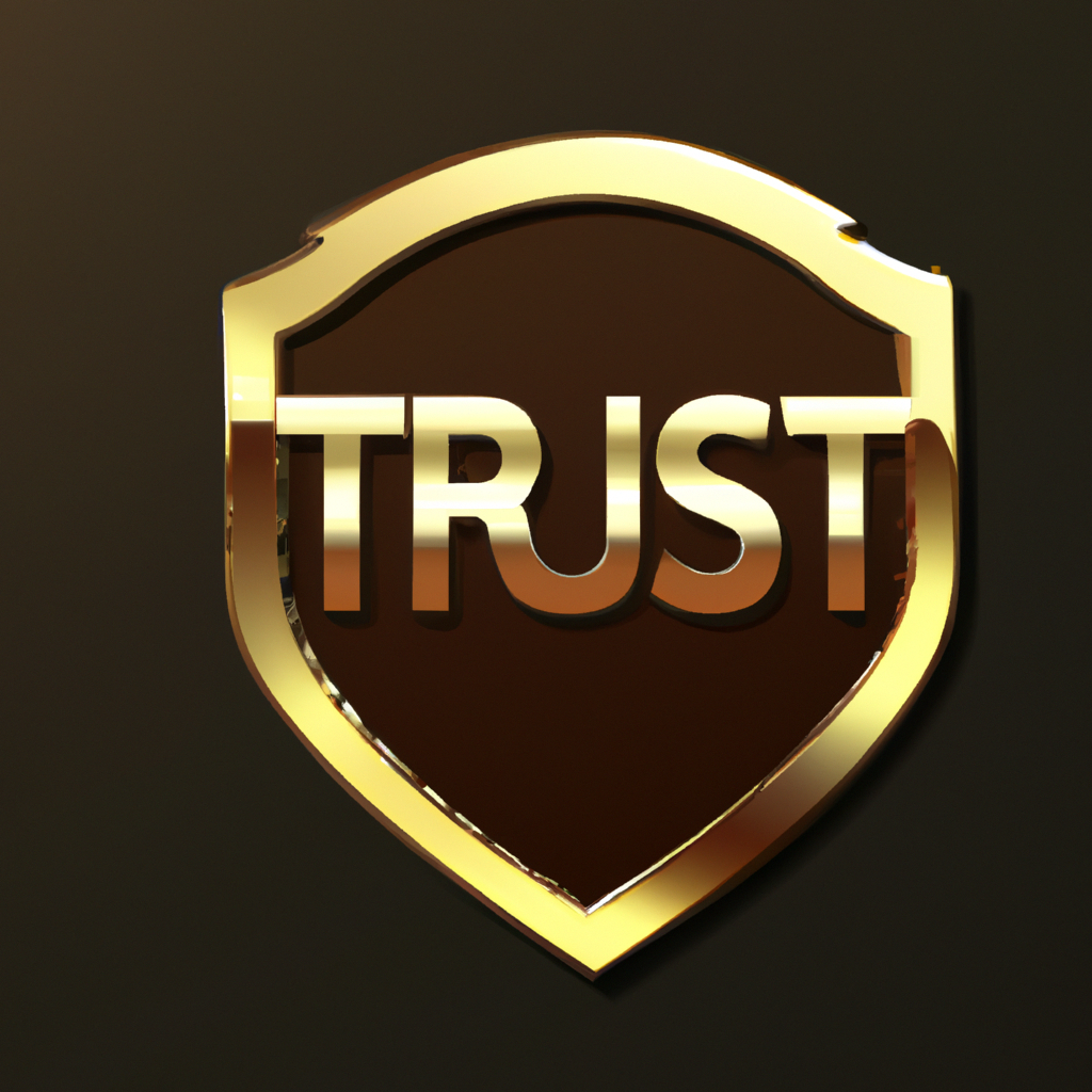 Insignia de confianza dorada